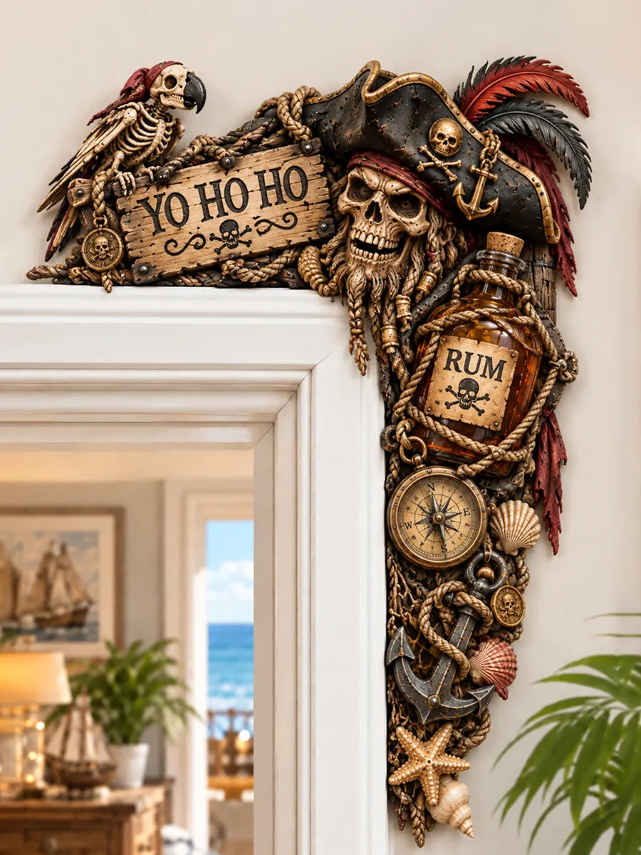 Pirate Skull Rum Door Frame Decor