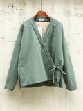 Winter Women's Japanese Style Linen Kimono