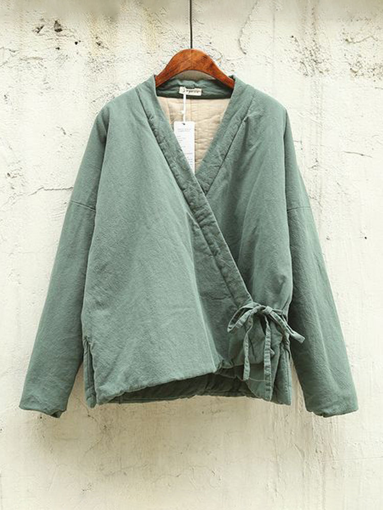 Winter Women's Japanese Style Linen Kimono
