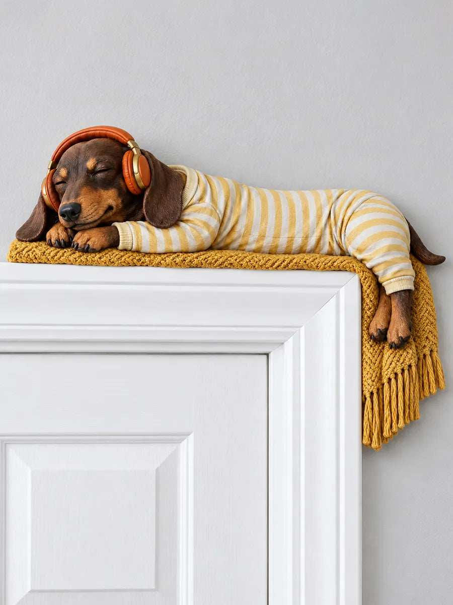 🐾Adorable Sleeping Dachshund Door Frame Decor
