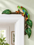 🐸Charming Red-Eyed Tree Frog Door Frame Corner Decor