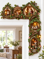 Handcrafted Woodland Animal Door Frame Corner Decor