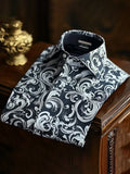 Men's Light Luxury Business Striped Print Shirt