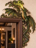 Emerald Forest Dragon Door Frame Corner Decor