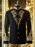 Men's Vintage Stand Collar Long Sleeve Shirt