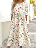 Women's Spring Floral Print Elegant Dress