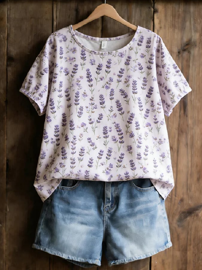 Women's Casual Floral Print Top