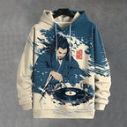 Men's Japan Samurai Playing Music Art Hoodie
