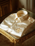 Men's Silk Luxury Business Long Sleeve Shirt