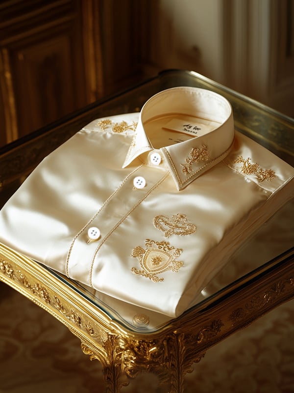 Men's Silk Luxury Business Long Sleeve Shirt