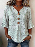 Women's Casual Floral Print Top