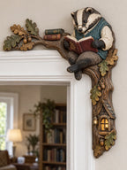 📚Charming Reading Badger Door Frame Corner Decor