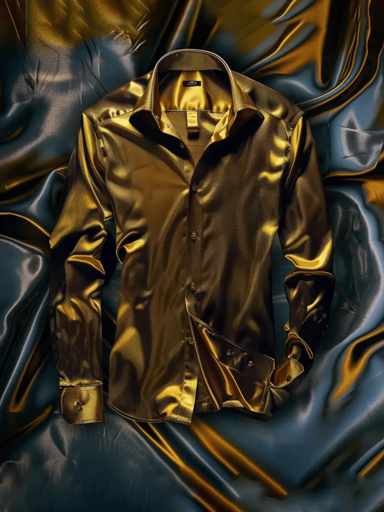 Men's Elegant Romantic Solid Color Long Sleeve Shirt