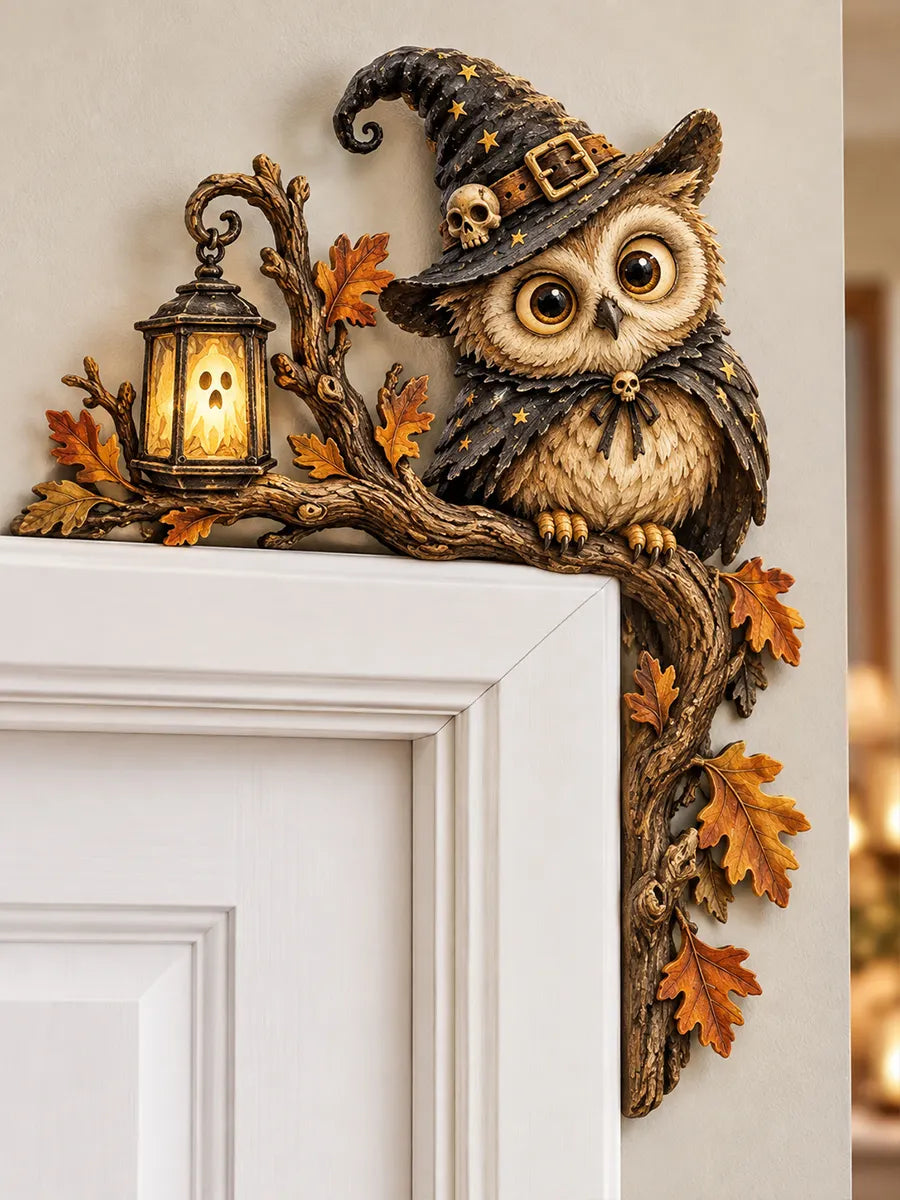 🦉 Witch Owl Door Frame Topper
