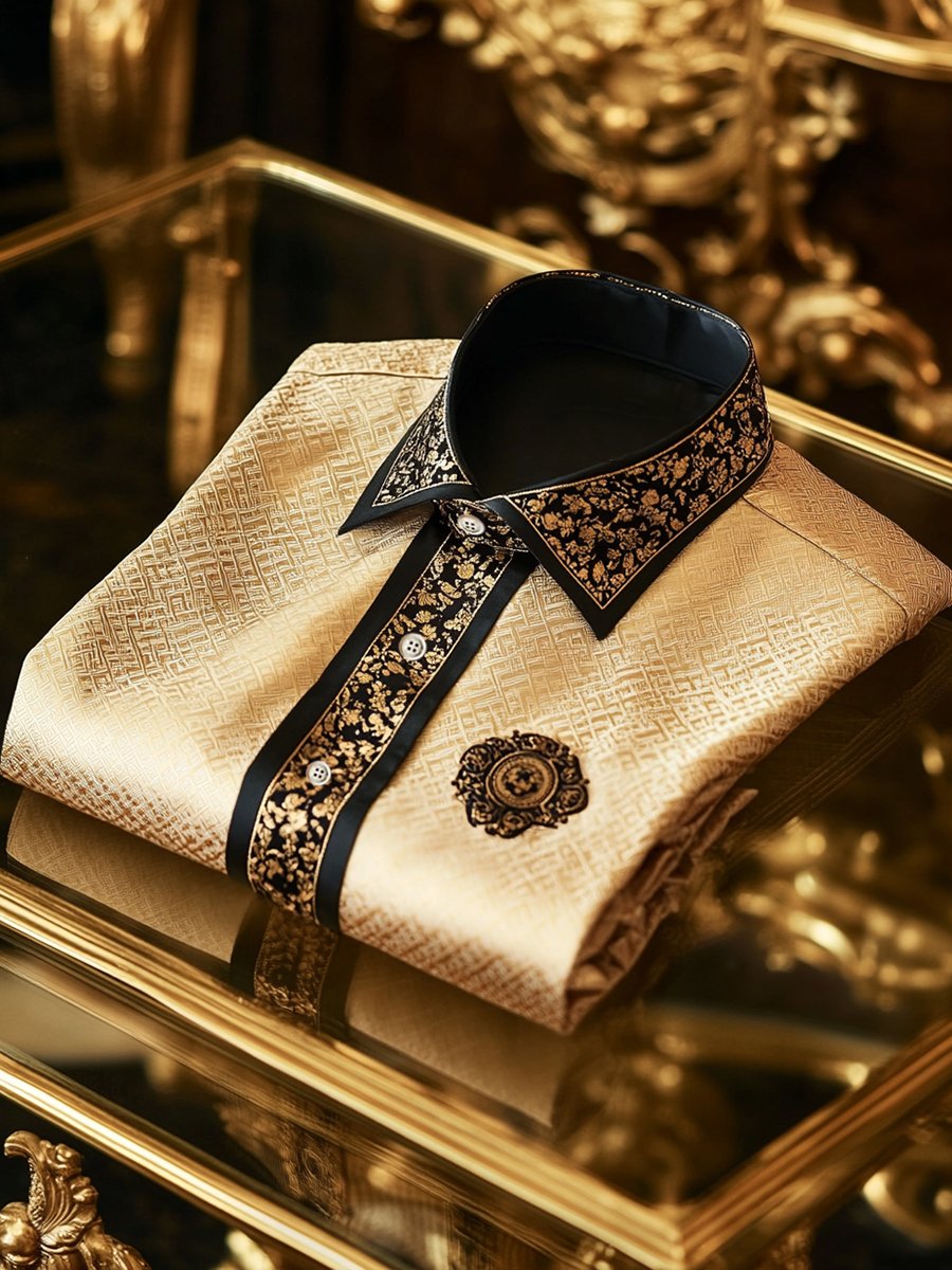 Men's Satin Long Sleeve Shirt