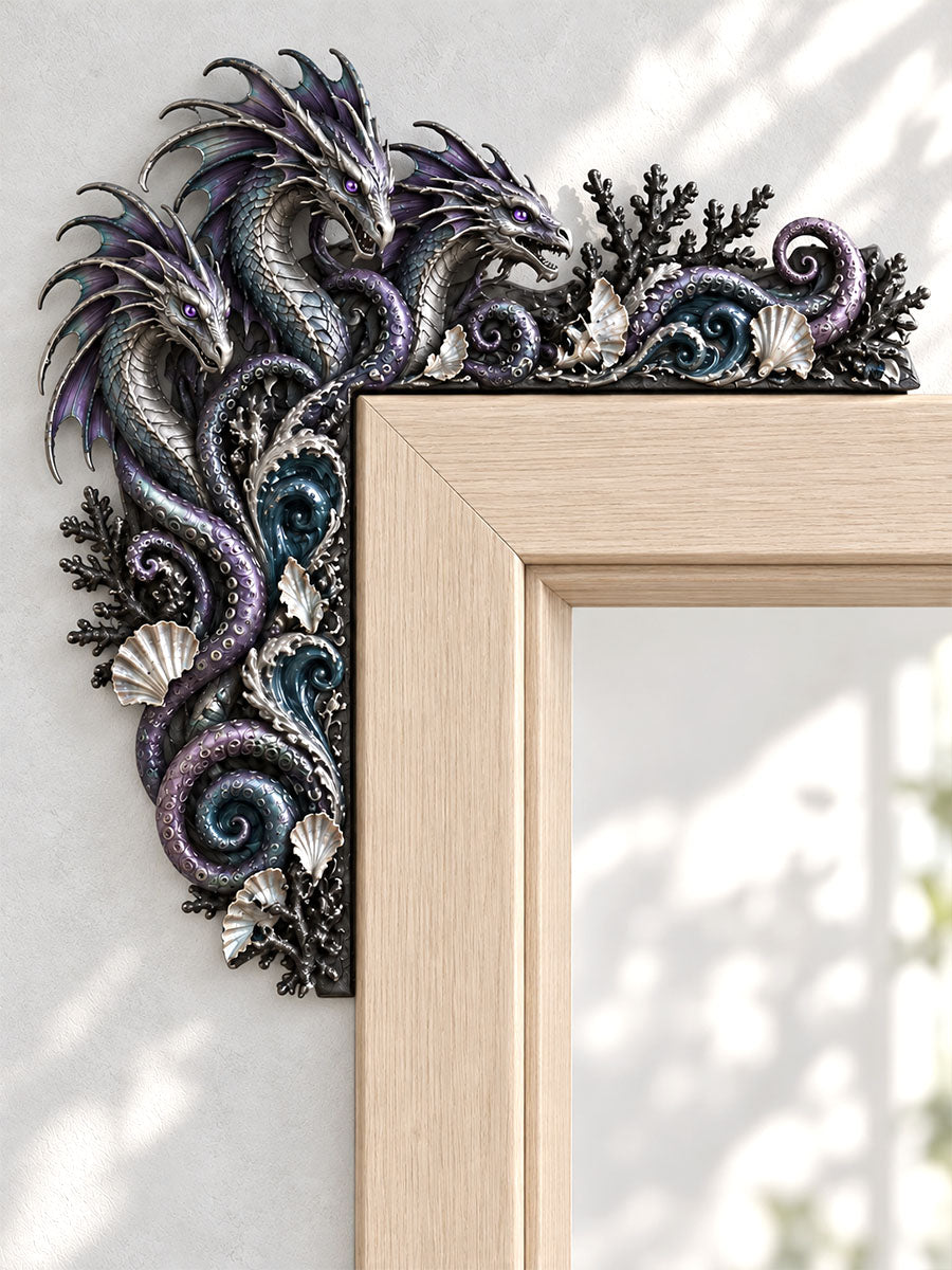 Deep Sea Three-Headed Dragon Door Frame Corner Decor
