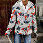Japanese Crane Women's Hooded Sweater Jacket
