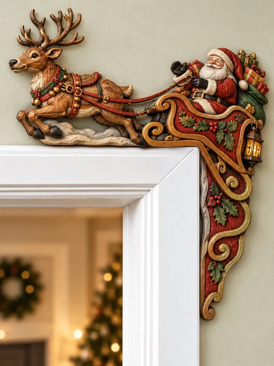 🎅 Santa & Reindeer Door Frame Topper
