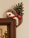 Christmas Hedgehog Door Frame Corner Decor