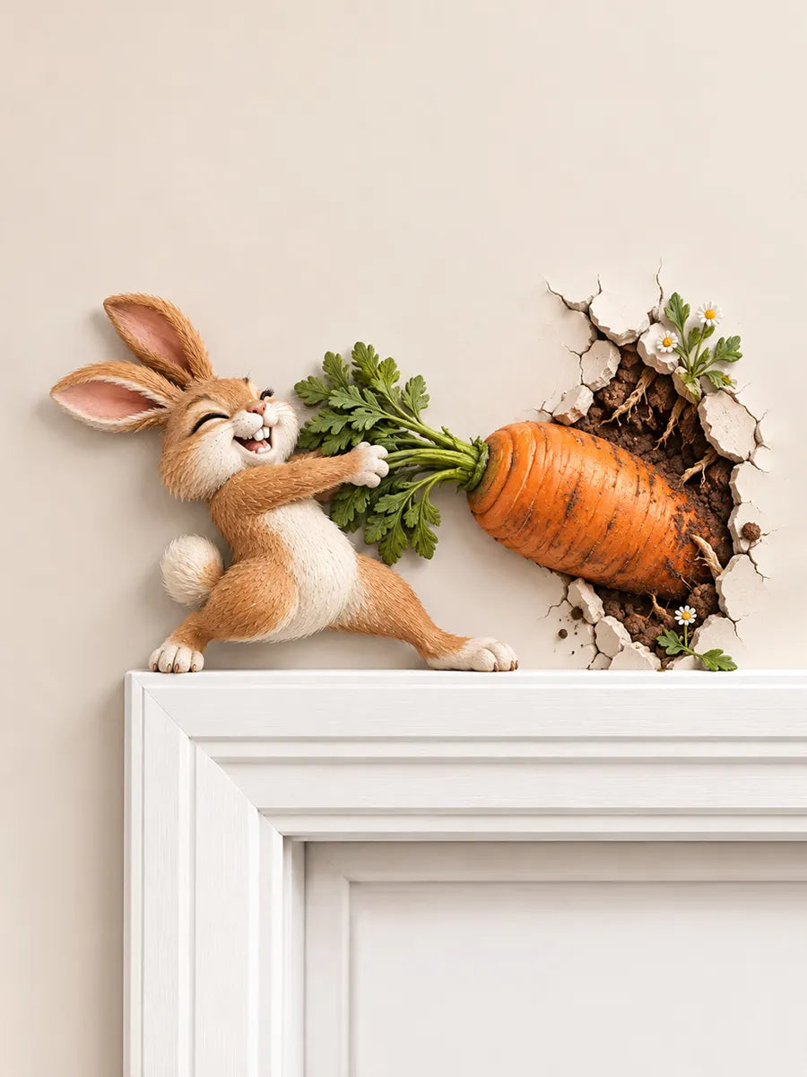 🐰 Rabbit & Carrot Door Frame Topper