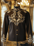 Men's Vintage Stand Collar Long Sleeve Shirt