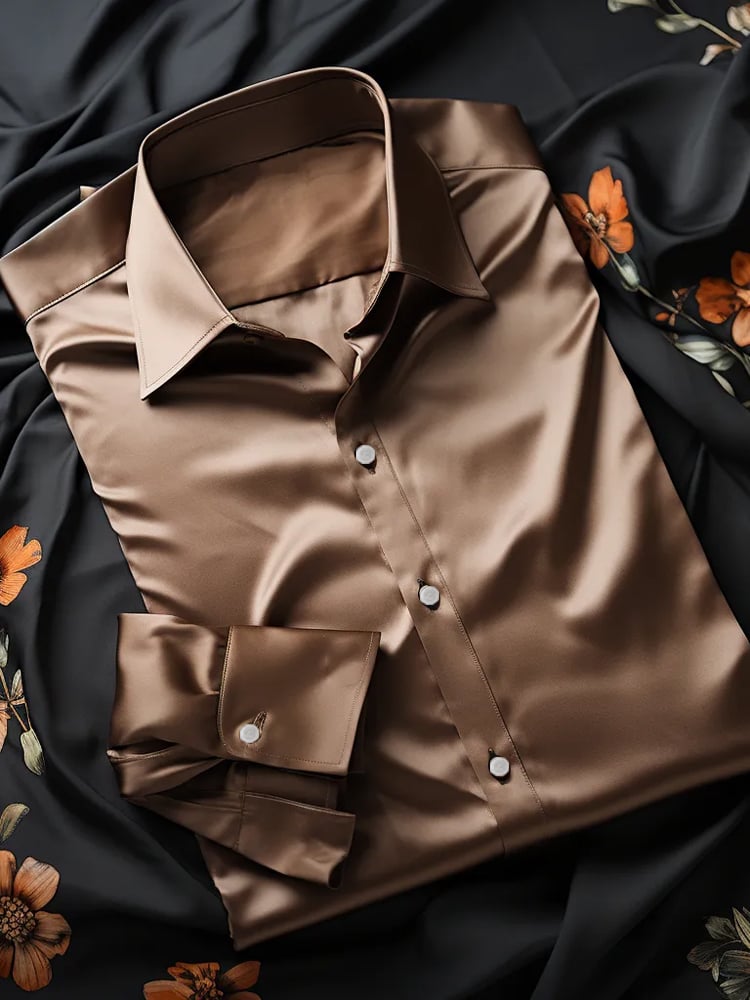 Men's Silk Long Sleeve Shirt
