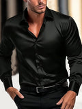 Men's Fashion Design Printed Long Sleeve Shirt