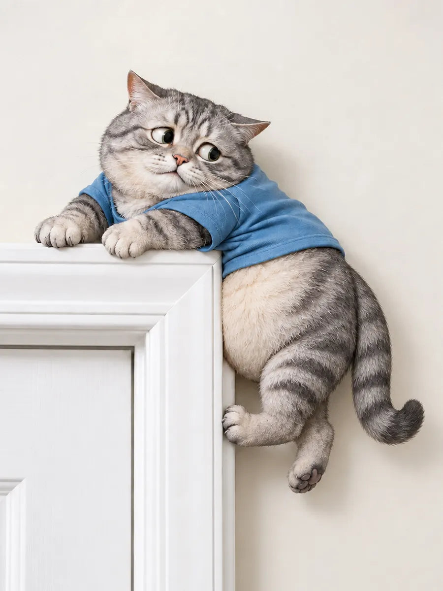 🐾Adorable Peeping Cat Door Frame Decor
