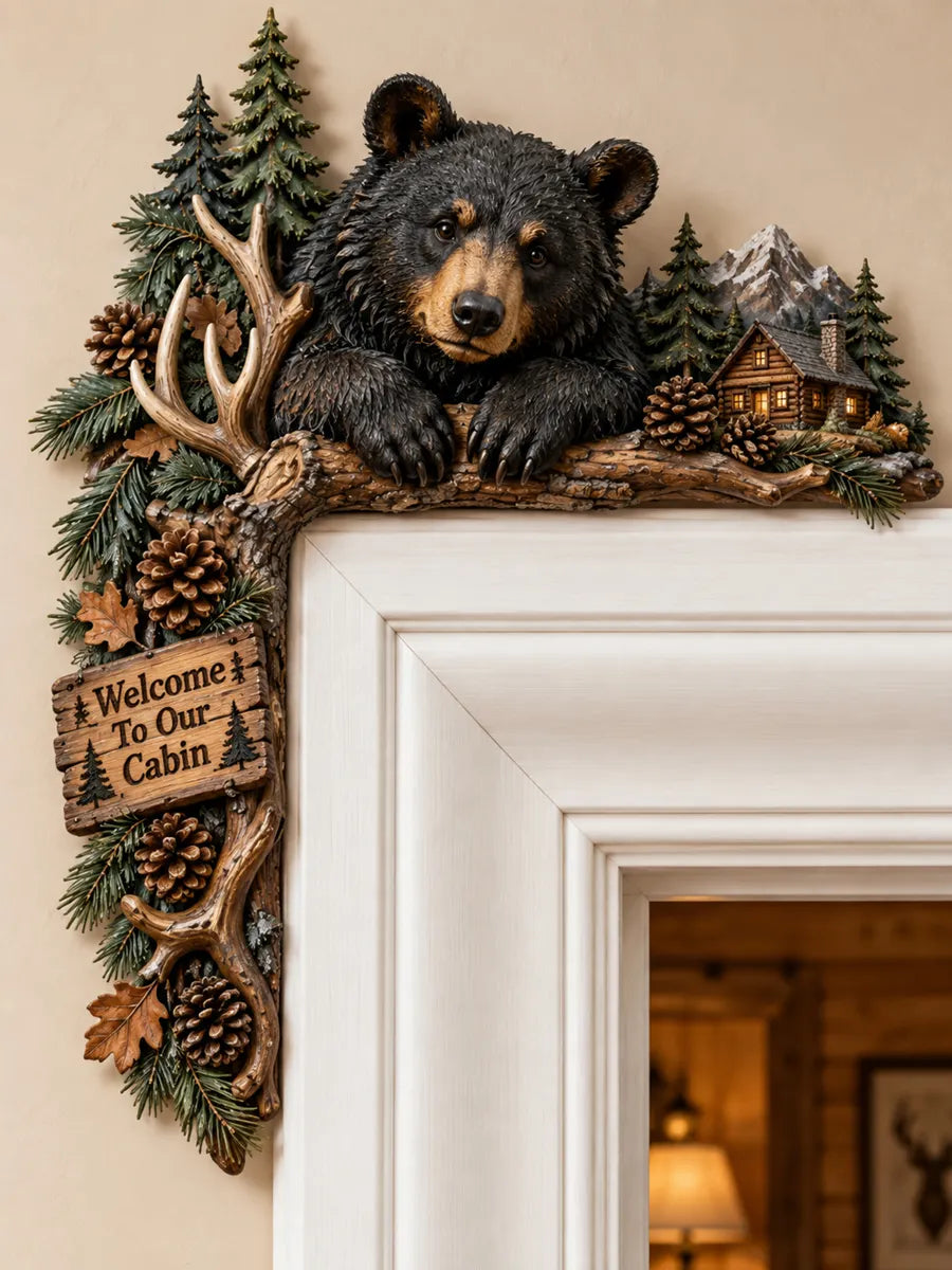Black Bear Door Frame Decor