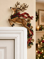 Christmas Deer Art Door Corner Decor