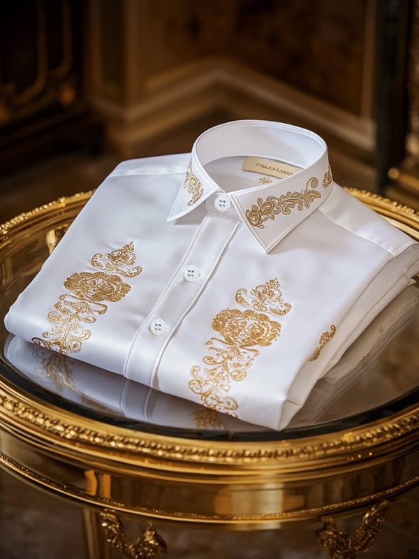 Men's Silk Luxury Business Long Sleeve Shirt