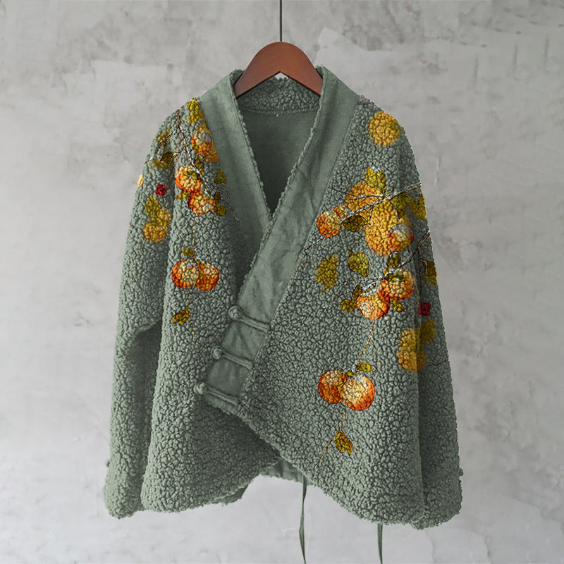 Vintage Japanese Art Pomegranate Design Kimono