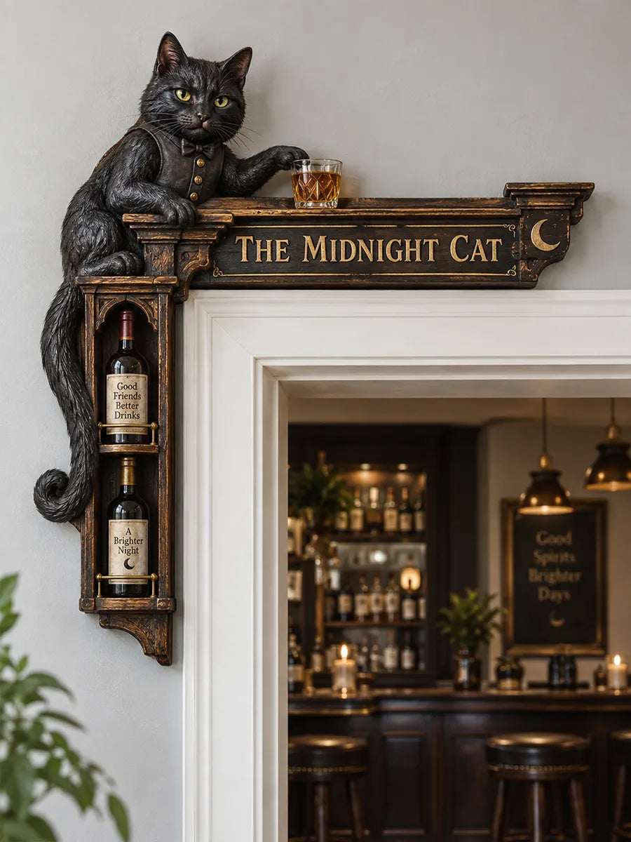🐈The Midnight Cat Corner Doorway Decor