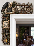 💀Dead Man's Pub Gothic Skeleton Door Frame Corner Decor