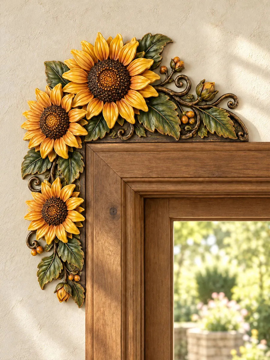 Sunflower Garden Door Frame Corner Decor