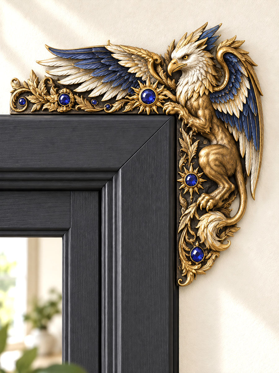 Royal Golden Griffin Door Frame Corner Decor
