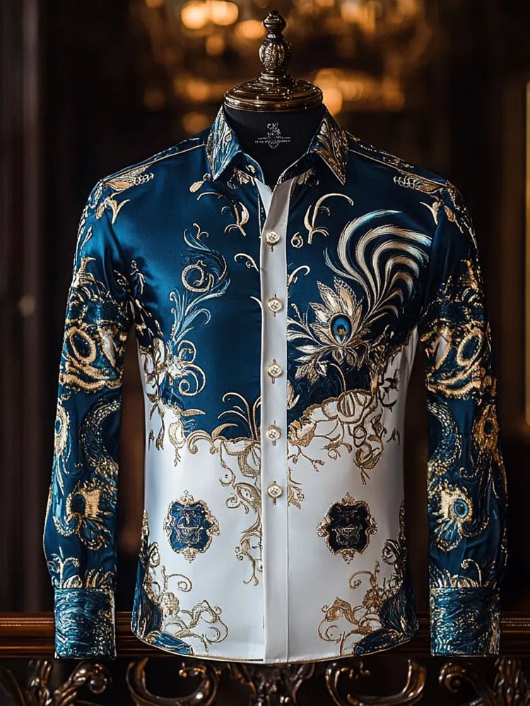 Men's Contrast Long Sleeve Shirt