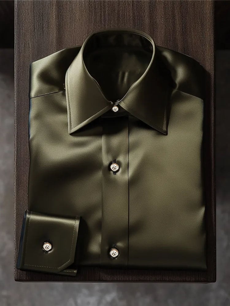 Men's Silk Long Sleeve Shirt