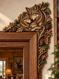 Wolf Family Wooden Door Corner Decor – Rustic Hunting Cabin Accent