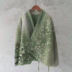 Vintage Japanese Floral Art Design Cozy Kimono