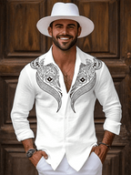 Men's Striped Business Casual Shirt