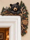 Black Bear Door Frame Decor