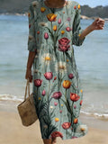 Women'S Casual Hippie-Print Dress