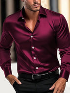 Men's Fashion Design Printed Long Sleeve Shirt