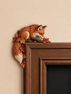 Autumn Fox & Maple Leaves Door Frame Corner Decor