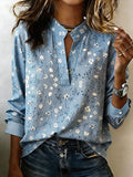Women's Vintage Floral And Botanical Print Art Shirt