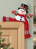 ⛄Handcrafted Holiday Snowman Door Corner Topper