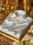 Men's Silk Business Luxury Long Sleeve Shirt