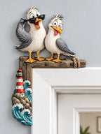 Quirky Seagull & Lighthouse Door Frame Corner Decor