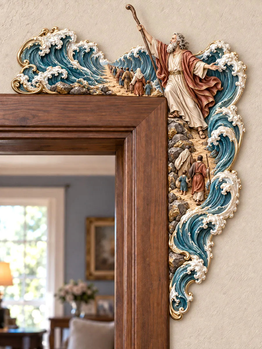 Moses Parting the Red Sea Door Frame Corner Decor